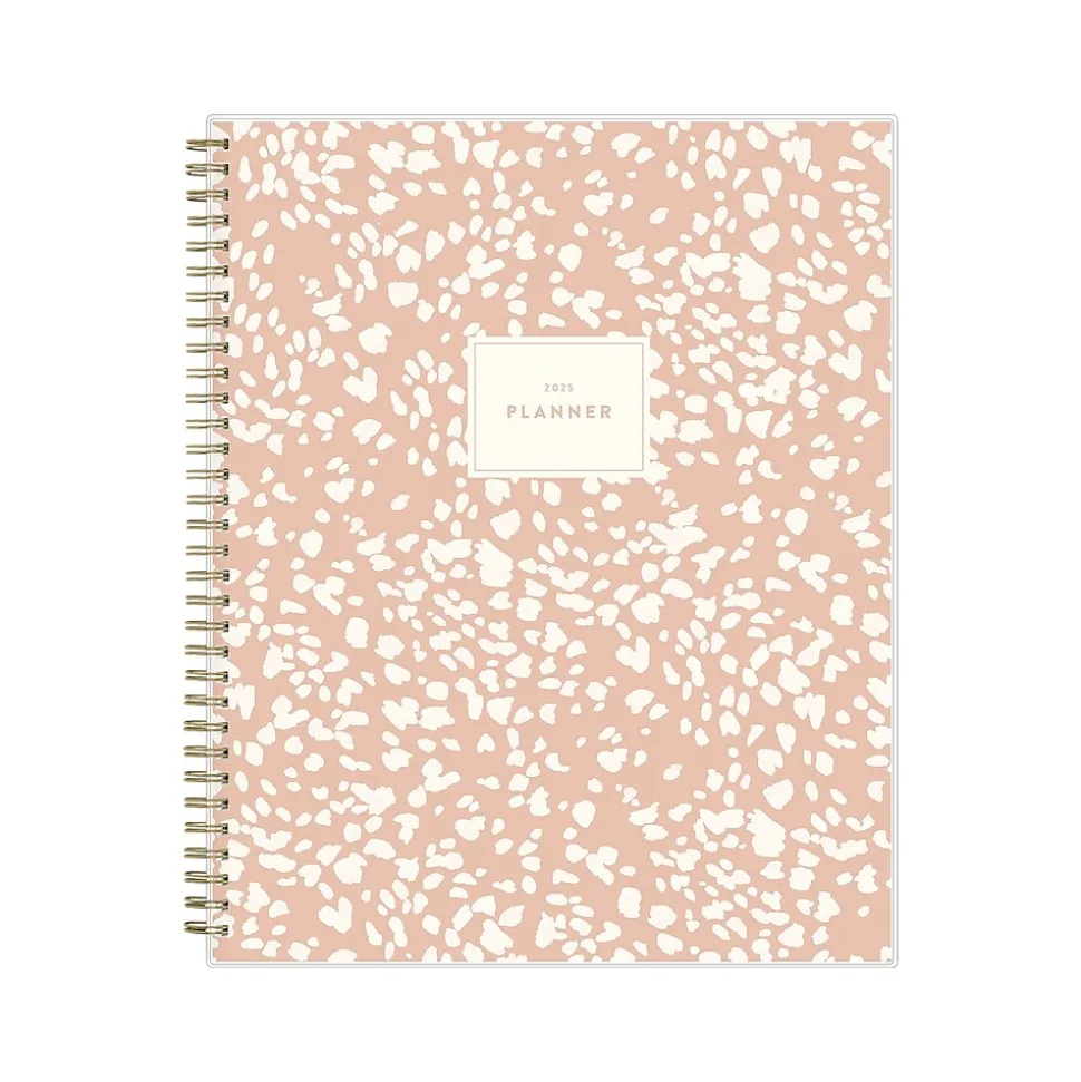 2025 Blue Sky Natalya 8.5" x 11" Weekly & Monthly Planner, Plastic Cover, Pink/White (148764-25)