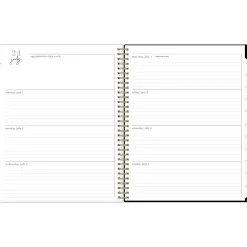 2024-2025 Blue Sky Nyla 8.5" x 11" Academic Weekly & Monthly Planner, Plastic Cover, White/Black (149821)