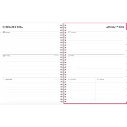2025 Blue Sky Orchid 8.5" x 11" Weekly & Monthly Planner, Plastic Cover, White/Pink (137268-25)