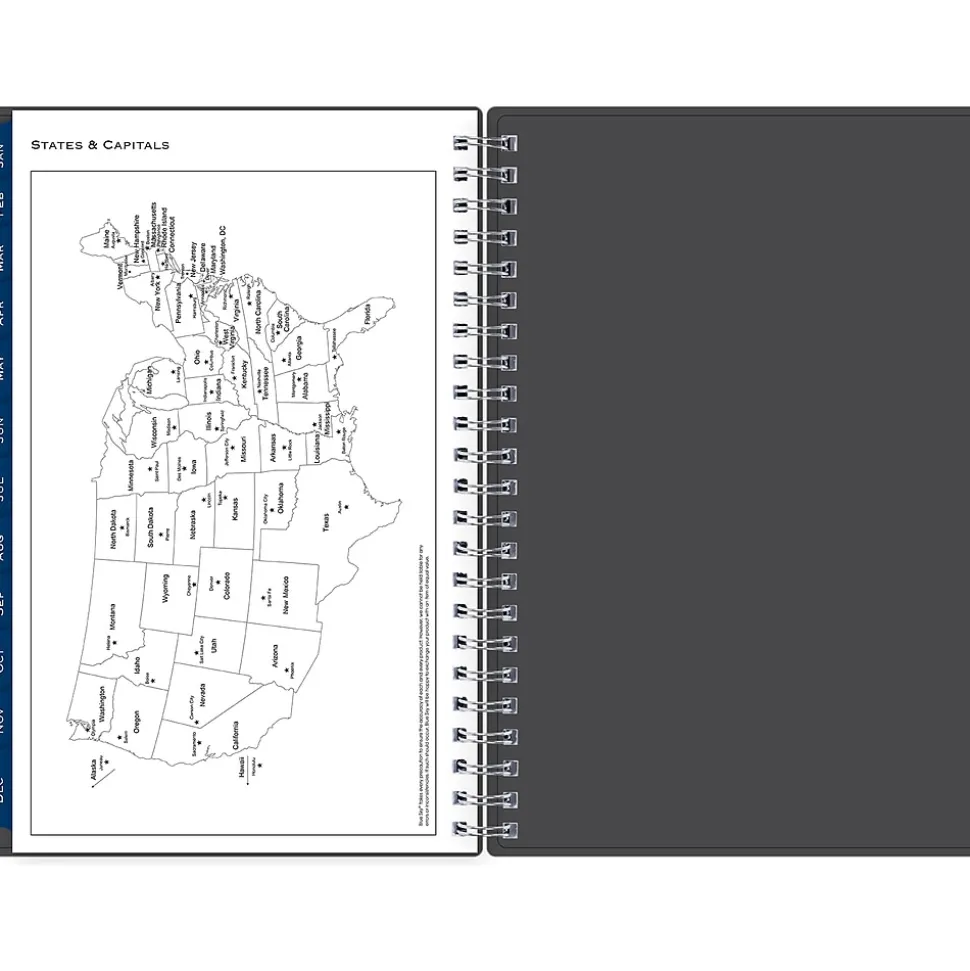 2025 Blue Sky Passages 5.88" x 8.63" Weekly & Monthly Planner, Plastic Cover, Charcoal Gray (100010-25)