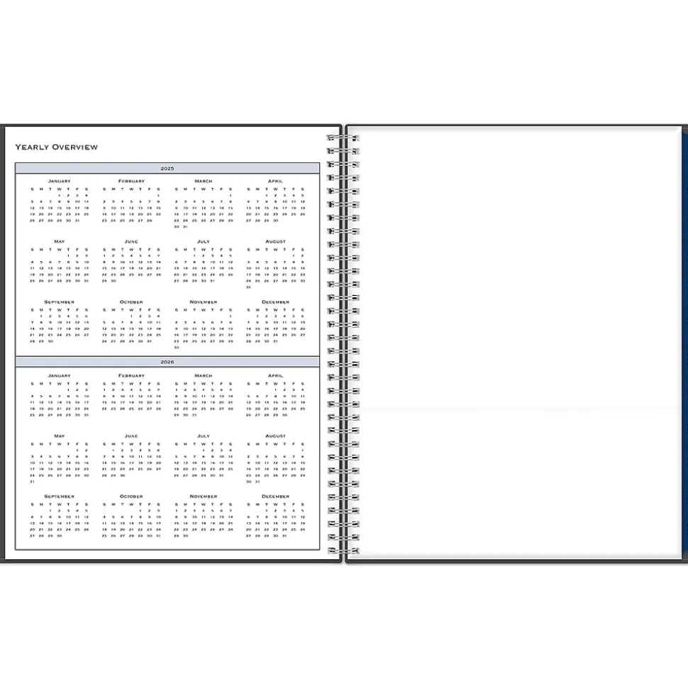 2025 Blue Sky Passages 8.5" x 11" Weekly & Monthly Planner, Plastic Cover, Charcoal Gray (100008-25)