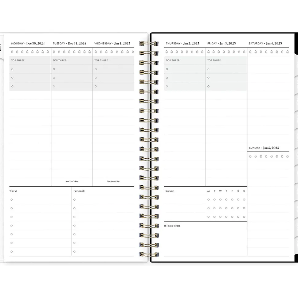 2025 Blue Sky Petiti 5" x 8" Weekly & Monthly Planner, Plastic Cover, Multicolor (152243)