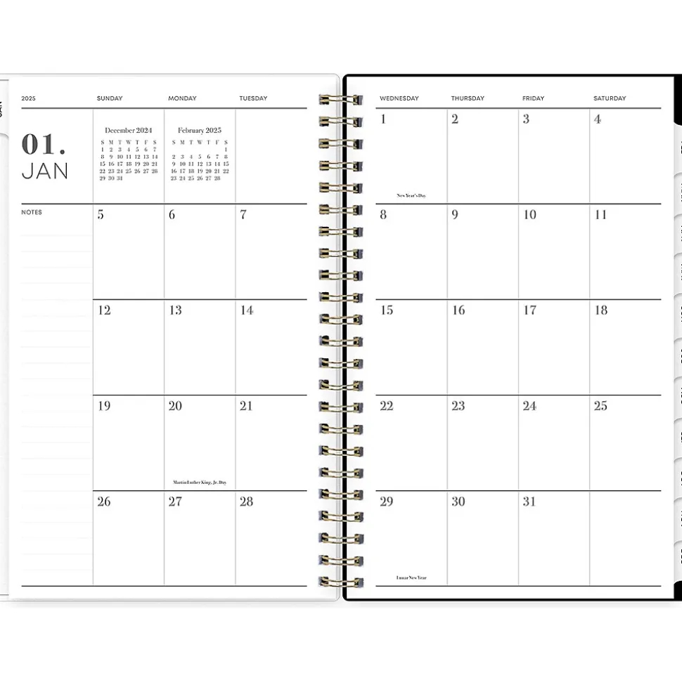 2025 Blue Sky Petiti 5" x 8" Weekly & Monthly Planner, Plastic Cover, Multicolor (152243)