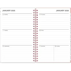 2025 Blue Sky Quilted Garden 5" x 8" Weekly & Monthly Planner, Plastic Cover, Multicolor (152480)