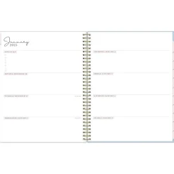 2025 Blue Sky Rachel Parcell Parcella 8.5" x 11" Weekly & Monthly Planner, Plastic Cover, Blue/White (151203)