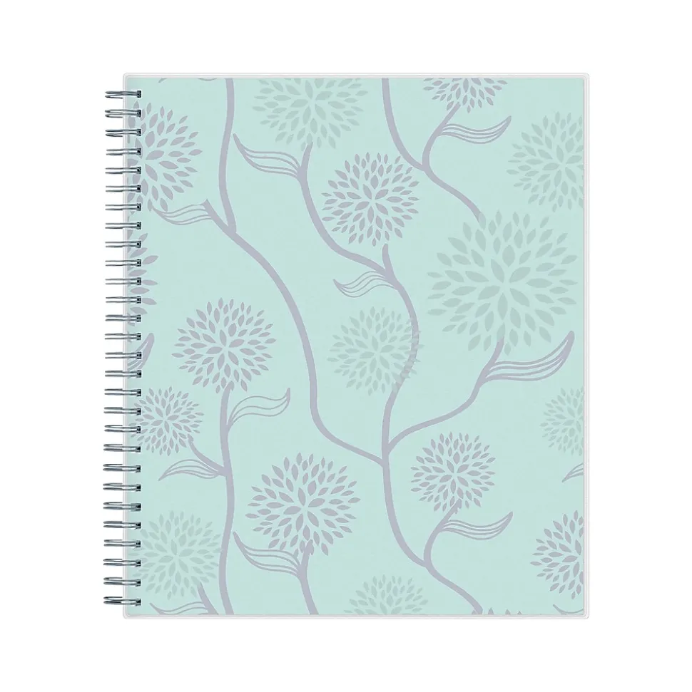 2025 Blue Sky Rue Du Flore 8" x 10" Monthly Planner, Plastic Cover, Green/Gray (101605-25)