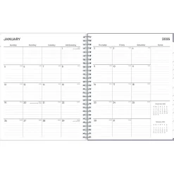 2025 Blue Sky Rue Du Flore 8" x 10" Monthly Planner, Plastic Cover, Green/Gray (101605-25)