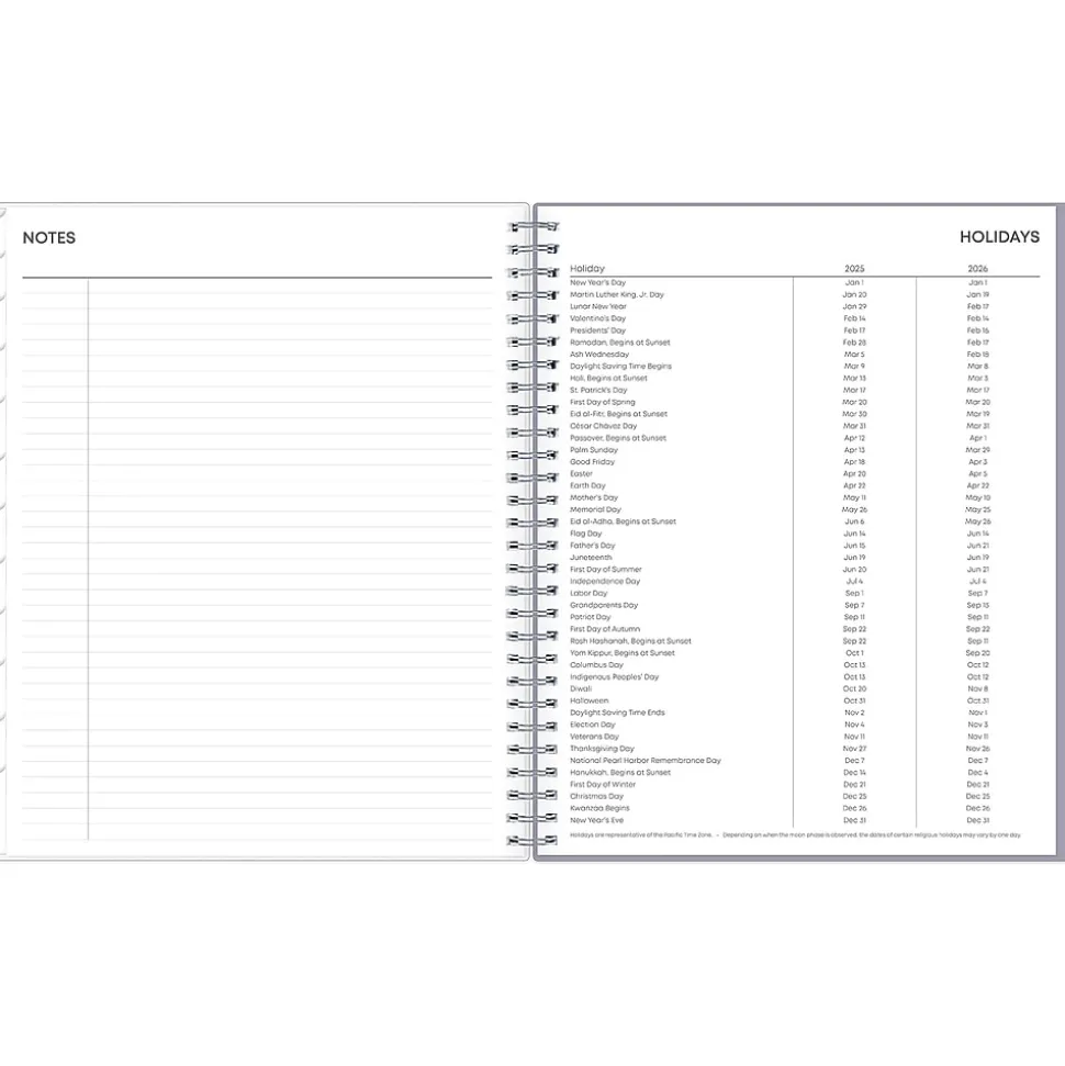 2025 Blue Sky Rue Du Flore 8" x 10" Monthly Planner, Plastic Cover, Green/Gray (101605-25)
