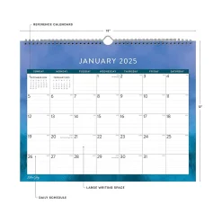 2025 Blue Sky Savoy Cool 15" x 12" Monthly Wall Calendar, Blue (148770-25)