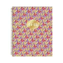 2024-2025 Blue Sky The House That Lars Built Lilac Red Floral 8.5" x 11" Academic Weekly & Monthly Planner, Plastic Cover