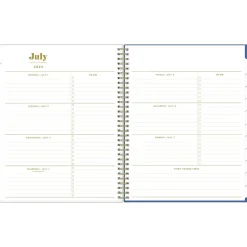 2024-2025 Blue Sky The House That Lars Built Yellow Floral 8.5" x 11" Academic Weekly & Monthly Planner, Plastic Cover