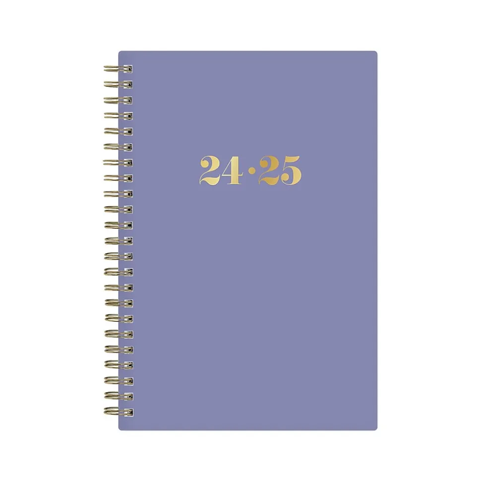 2024-2025 Blue Sky The House That Lars Built Mystic Violet 5" x 8" Academic Weekly & Monthly Planner, Plastic Cover
