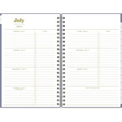 2024-2025 Blue Sky The House That Lars Built Mystic Violet 5" x 8" Academic Weekly & Monthly Planner, Plastic Cover