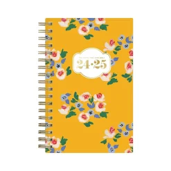 2024-2025 Blue Sky The House That Lars Built Yellow Floral 3.63" x 6.13" Academic Weekly & Monthly Planner, Plastic Cover