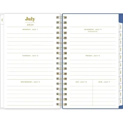 2024-2025 Blue Sky The House That Lars Built Yellow Floral 3.63" x 6.13" Academic Weekly & Monthly Planner, Plastic Cover