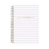 2025 Blue Sky Wednesday Stripe 5" x 8" Weekly & Monthly Planner, Plastic Cover, Purple/White (147944)