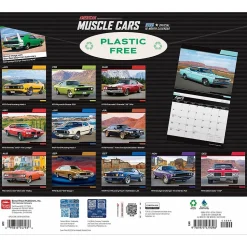 2025 BrownTrout American Muscle Cars 7" x 12" Monthly Deluxe Wall Calendar (9781975479398)