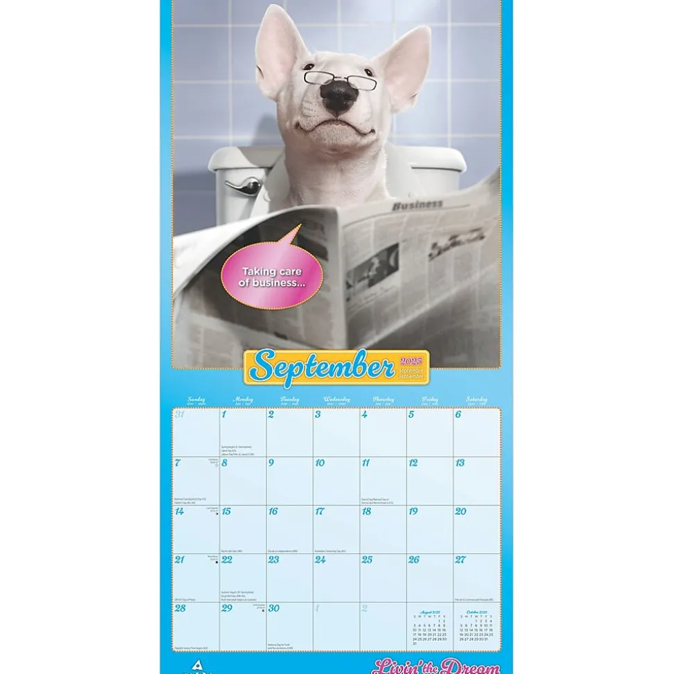 2025 BrownTrout Avanti Livin' the Dream 12" x 12" Monthly Square Wall Calendar (9781975479695)