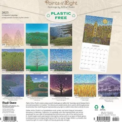 2025 Brush Dance Points of Light 12" x 24" Monthly Square Wall Calendar, (9781975481230)