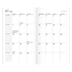 2024-2026 Cambridge WorkStyle Mellow Frost 3.5" x 6.25" Academic Monthly Planner, Paper Cover, Teal/Gold (1606-021A-46-25)