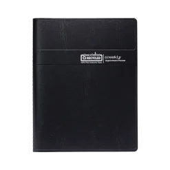 2025 House of Doolittle 5" x 8" Weekly Appointment Book, Leatherette Cover, Black (27802-25)