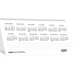 2025 House of Doolittle Bar Harbor 7" x 4.25" Monthly Desk Calendar, White/Blue (3679-25)