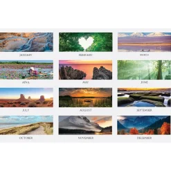 2025 House of Doolittle Earthscapes 8" x 17" Three-Month Wall Calendar (3636-25)