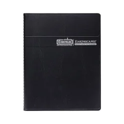 2025 House of Doolittle Earthscapes 8.5" x 11" Weekly & Monthly Planner, Leatherette Cover, Black (27302-25)