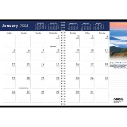 2025 House of Doolittle Earthscapes 8.5" x 11" Monthly Planner, Leatherette Cover, Black (26402-25)