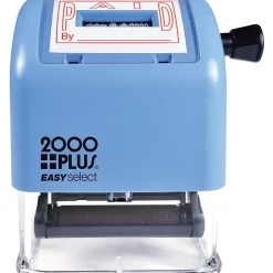 2000 PLUS Easy Select Date and PAID Self-Inking Stamp, 1" x 1-13/16" Impression, Red ink (011093)