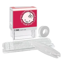 2000 PLUS® MINE stamp "Textile & Possession" Customizable Stamp Kit, Black Ink (039605)