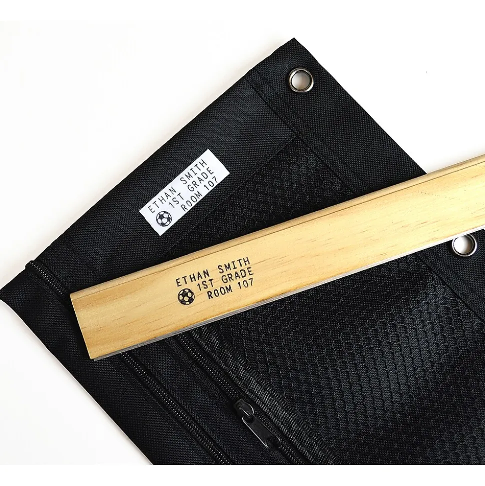 2000 PLUS® MINE stamp "Textile & Possession" Customizable Stamp Kit, Black Ink (039605)