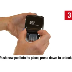 2000 Plus Printer S 260 Faxed, Paid, Received, Entered Rectangle Date Stamps, Blue and Red Ink (065005)