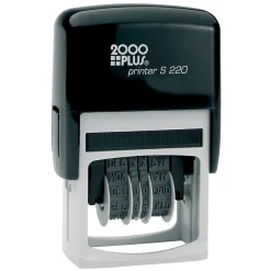 2000 Plus S-220 Economy Self-Inking Date Rectangle Stamp, Black Ink (010129)