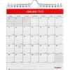 2025 Staples 6" x 7" Wall Calendar, Red/White (ST53923-25)
