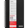 2025 Staples 5" x 8" Weekly & Monthly Planner, Assorted Colors (ST17389-25)