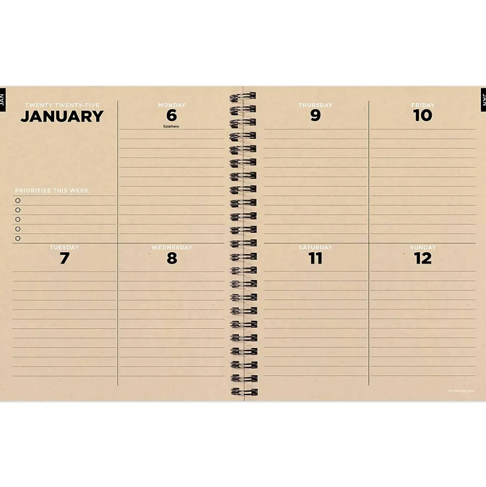 2025 TF Publishing 6.5" x 8" Classic Composition Medium Weekly Monthly Planner 25-9202