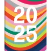 2025 TF Publishing 9" x 11" Monthly Planner, Paperboard Cover, Color Swoops (25-4702)