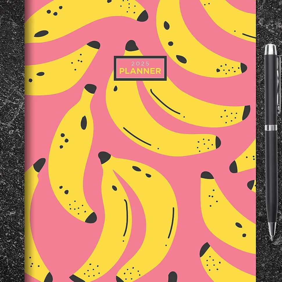 2025 TF Publishing 6.5" x 8" Monthly Planner, Paperboard Cover, This is Bananas (25-4216)