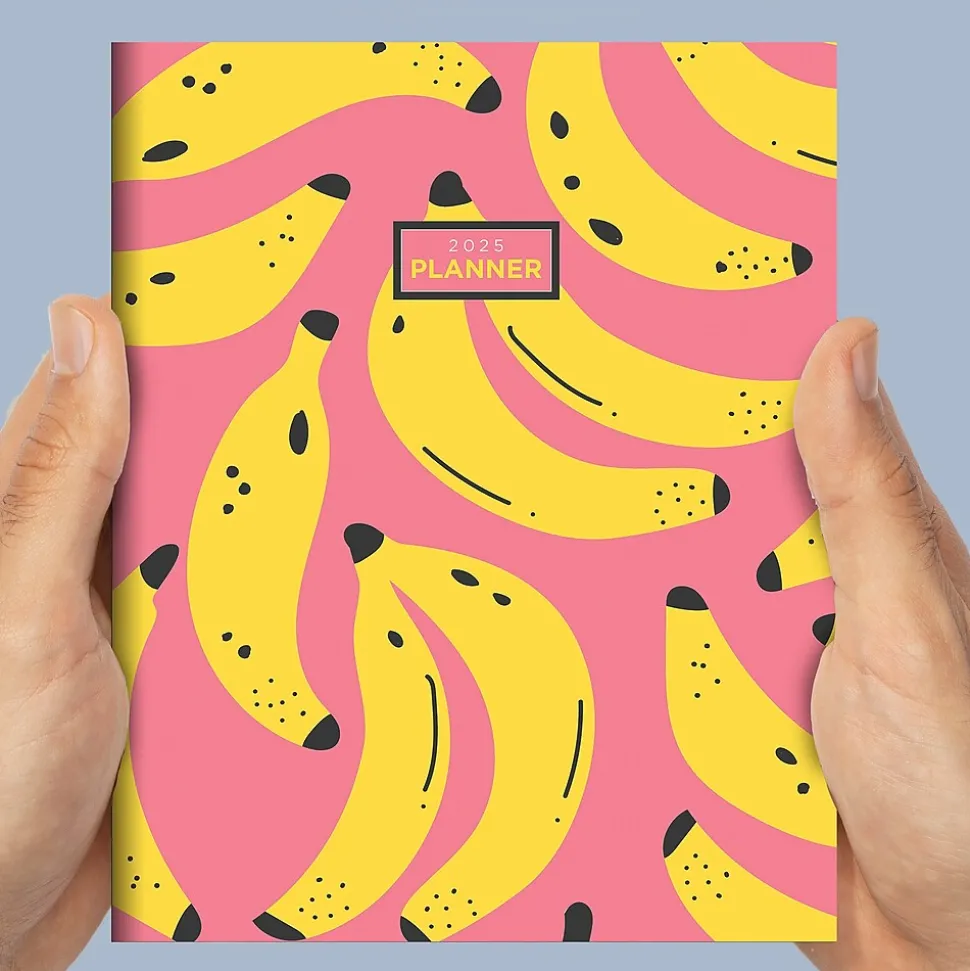 2025 TF Publishing 6.5" x 8" Monthly Planner, Paperboard Cover, This is Bananas (25-4216)