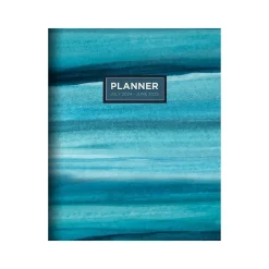 2024-2025 TF Publishing Blue Watercolor 6.5" x 8" Academic Monthly Planner, Paperboard Cover (AY25-4200)