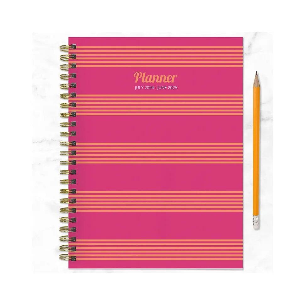 2024-2025 TF Publishing Cali Girl Collection Cabana Stripe 6" x 8" Academic Weekly & Monthly Planner (AY25-9214)