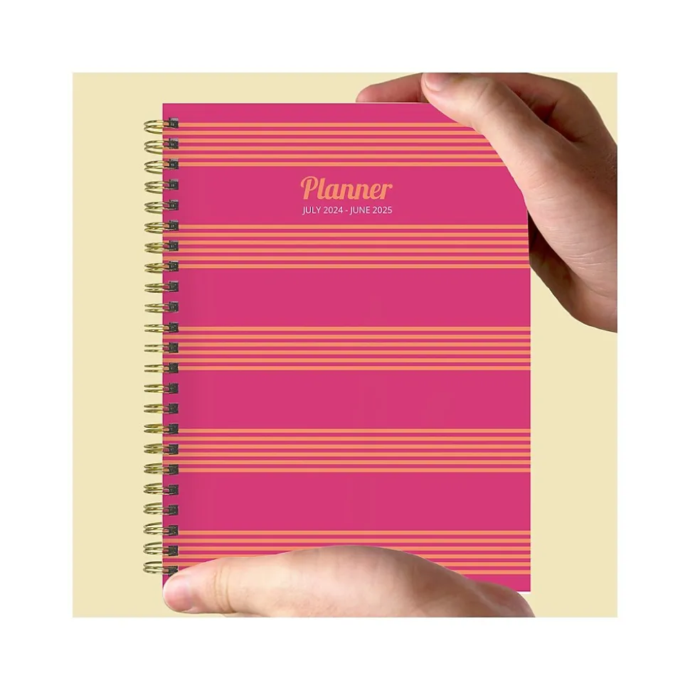 2024-2025 TF Publishing Cali Girl Collection Cabana Stripe 6" x 8" Academic Weekly & Monthly Planner (AY25-9214)