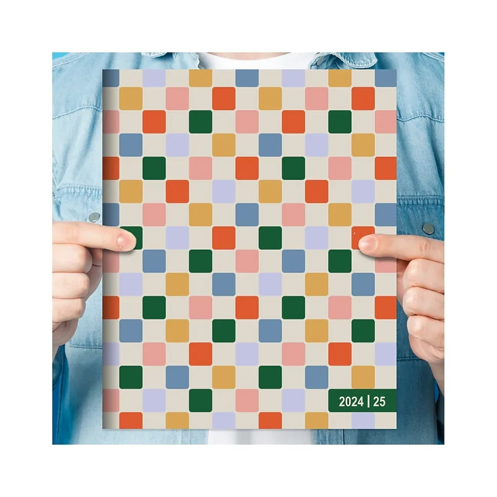 2024-2025 TF Publishing Color Squad 9" x 11" Academic Monthly Planner, Paperboard Cover, Multicolor (AY25-4504)