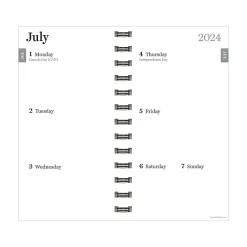 2024-2025 TF Publishing Dark As Night 3.5" x 6.5" Academic Weekly & Monthly Planner, Paperboard Cover, Purple (AY25-7502)