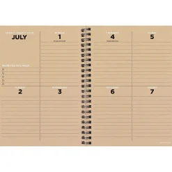 2024-2025 TF Publishing Elements Series Ombre Woods 6" x 8" Academic Weekly & Monthly Planner, Paperboard Cover, Kraft/Black