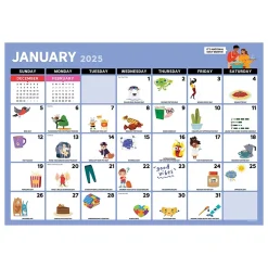 2025 TF Publishing Every Day's A Holiday 12" x 17" Monthly Desk Pad Calendar (25-8500)