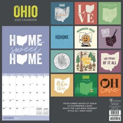 2025 TF Publishing Home: Ohio 12" x 12" Monthly Wall Calendar (25-1131)