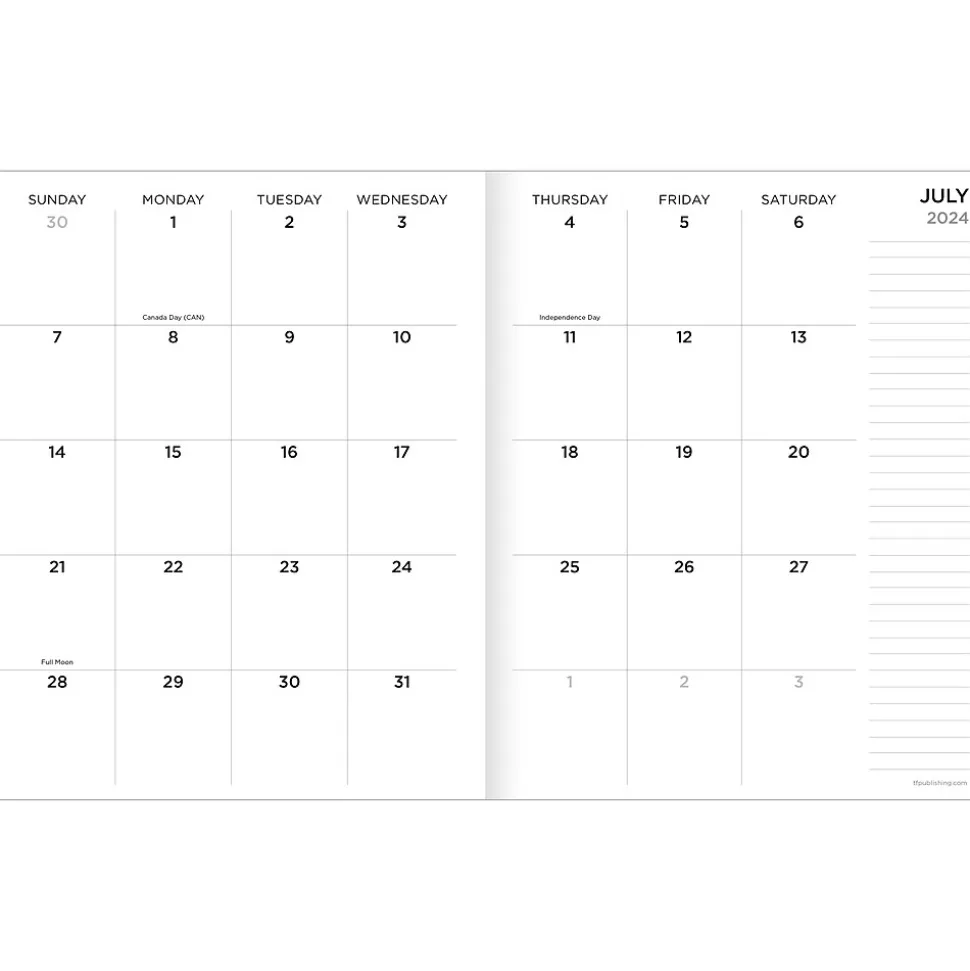 2024-2025 TF Publishing Paint Spatter 6.5" x 8" Academic Monthly Planner, Paperboard Cover, Multicolor (AY25-4210)