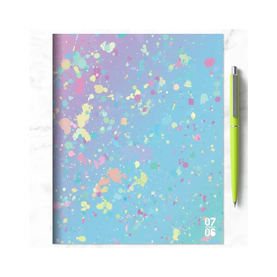 2024-2025 TF Publishing Paint Spatter 6.5" x 8" Academic Monthly Planner, Paperboard Cover, Multicolor (AY25-4210)